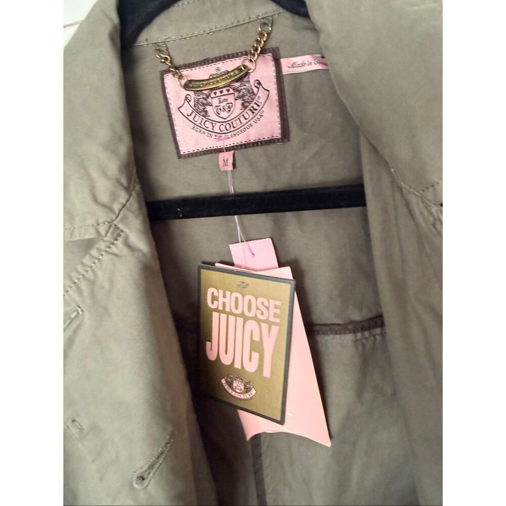 Juicy Couture Women’s Medium Burnt Sage Utility Jacket Y2K 2000s Deadstock New - Picture 2 of 6